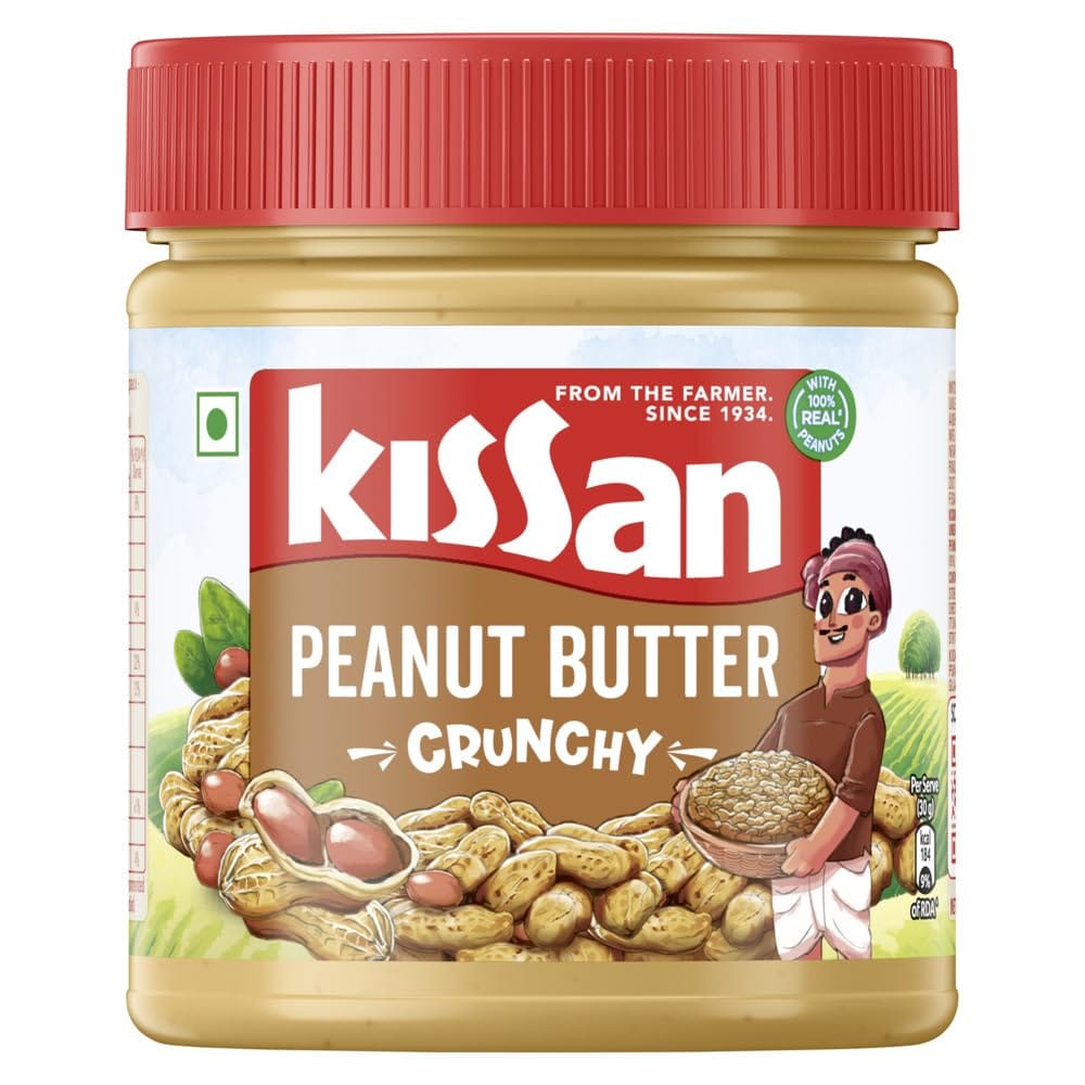 Kissan Crunchy Peanut Butter, High Protein, With Perfectly Roasted Peanuts, Naturally Gluten Free, 920 G