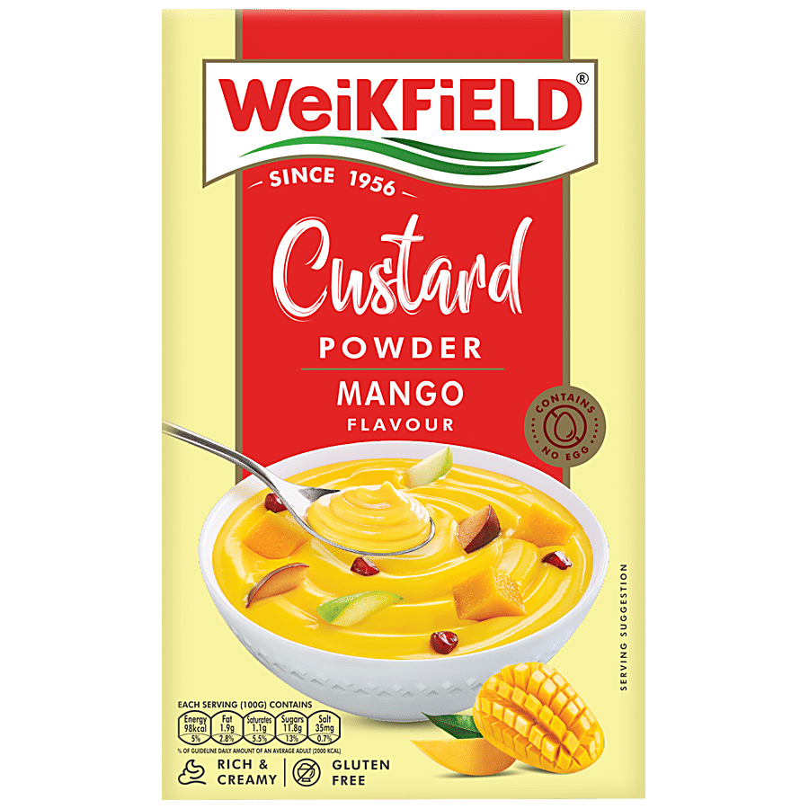 Weikfield Custard Powder, Mango Flavor, 75 G Carton