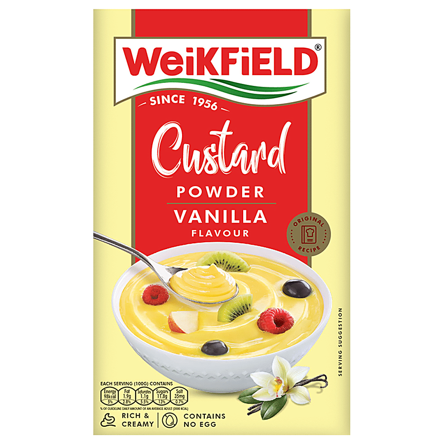 Weikfield Custard Powder Vanilla, 100 G Carton