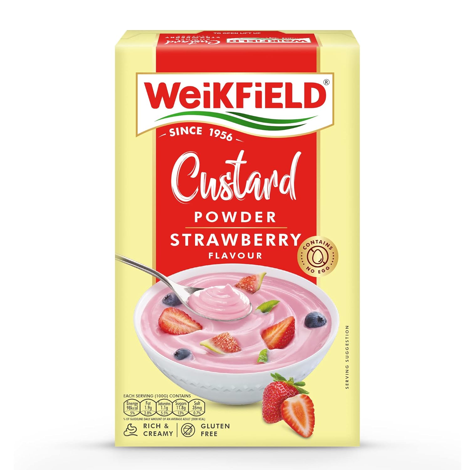 Weikfield Custard Powder Strawberry, 75G