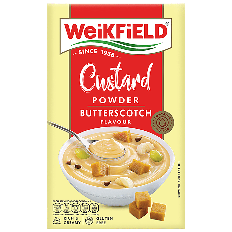 Weikfield Custard Powder Butterscotch, 75 G Carton
