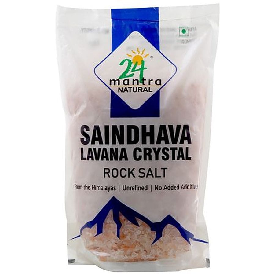 24 Mantra Organic Saindhava Lavana Crystal Rock Salt, 1 Kg