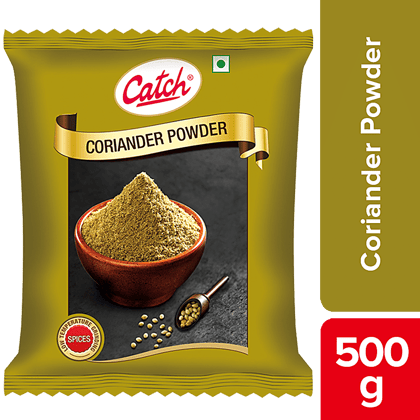 Catch Coriander/Dhaniya Powder, Exotic, Pure Spices, For Cooking, 500 G Pouch
