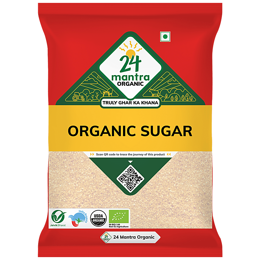 24 Mantra Organic Sugar/Chini/Chekkara, 1 Kg