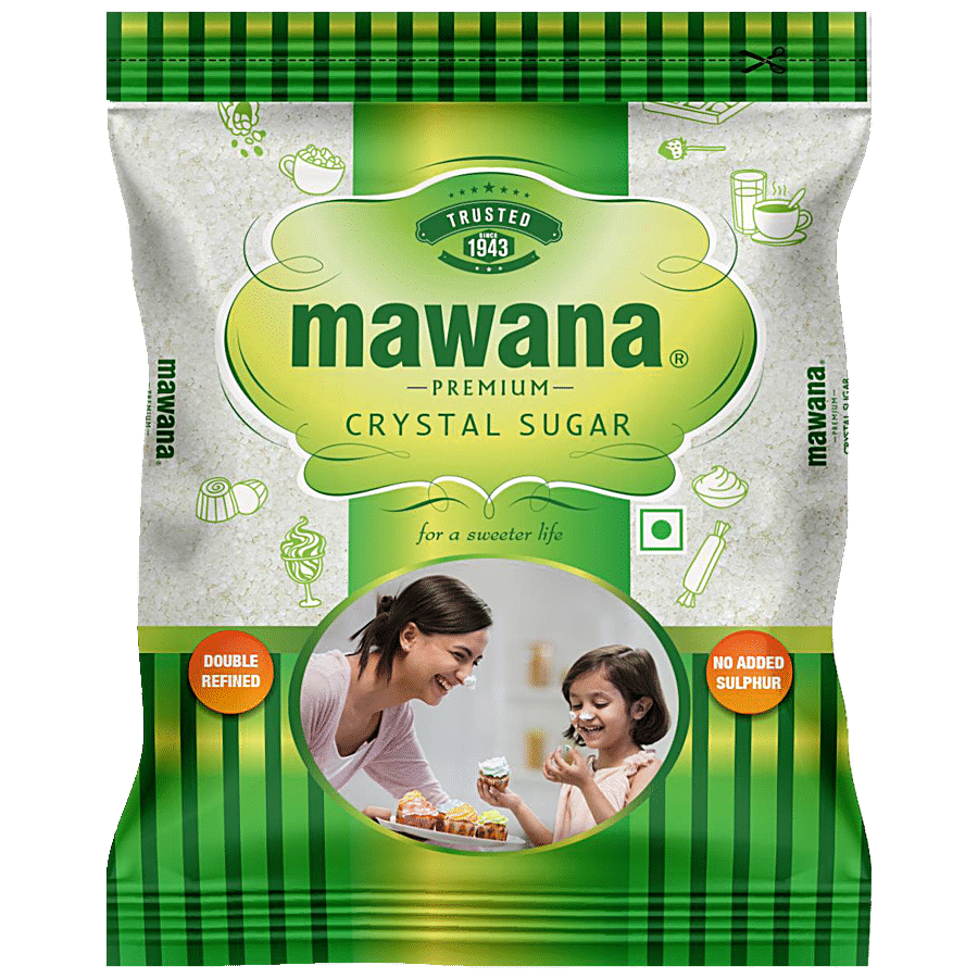 Mawana Sugar/Sakkare, Premium Crystal, 1 Kg Pouch