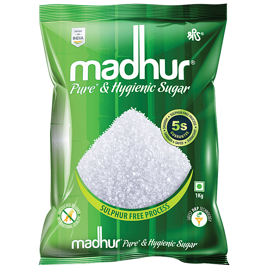 Madhur Sugar/Sakkare, Refined, 1 Kg Pouch