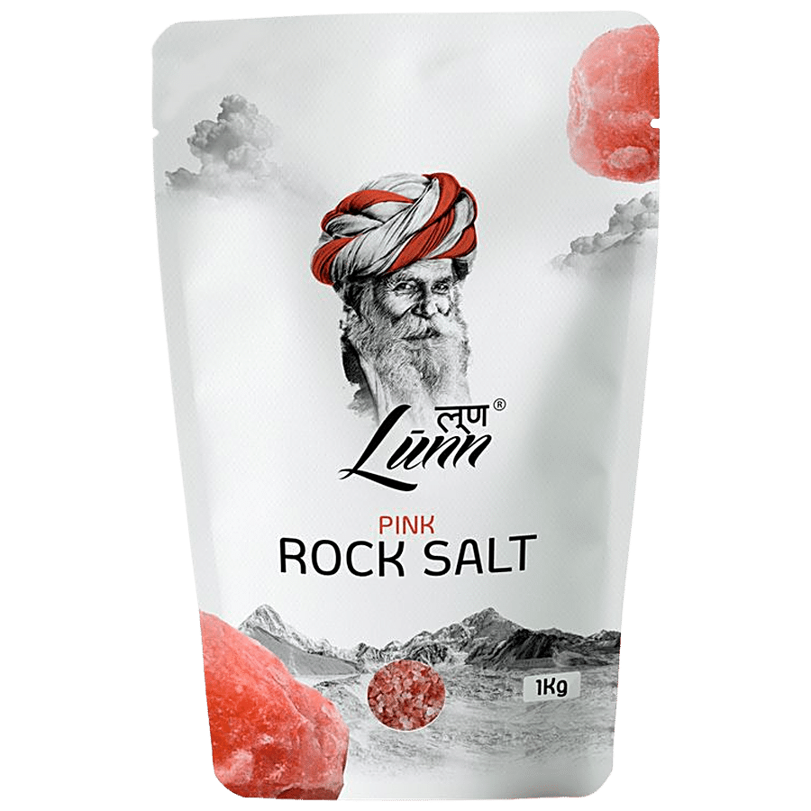 Lunn Pink Rock Salt, Fine Grain, 1 Kg Pouch