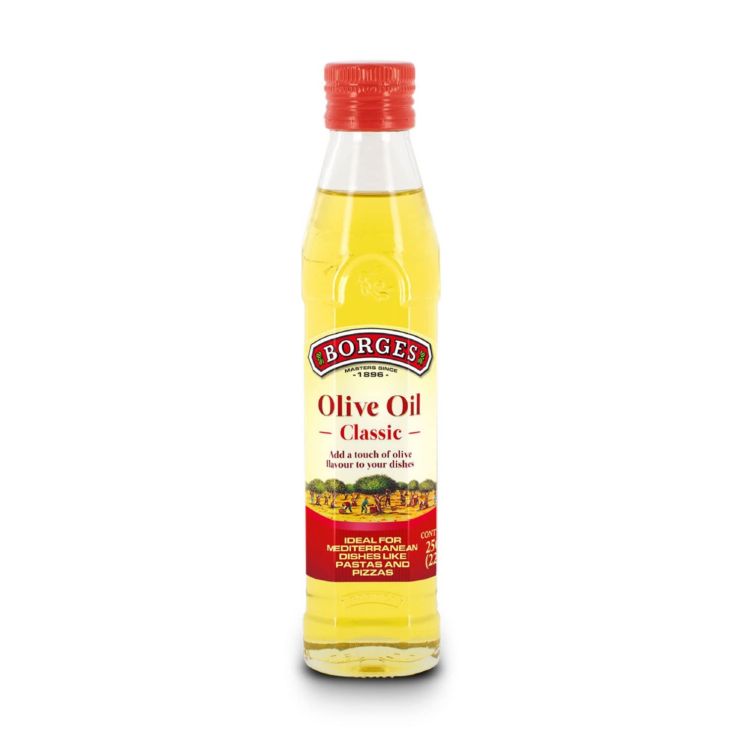 Borges Classic Olive Oil, Edible Premium Grade, Ideal For Specialty Cooking, Mediterranean Dishes Like Pizza, Pasta, Healthy Cooking Oil For Daily Use, 250Ml