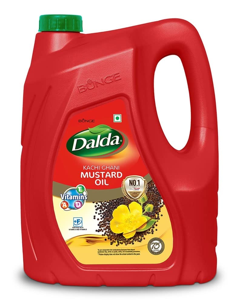Dalda Kachi Ghani Mustard Oil, 5 Litre (Jar)