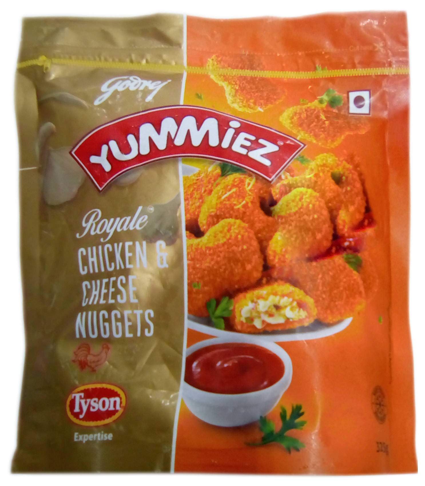 Godrej Yummiez Chicken And Cheese Nuggets Pouch, 325 G