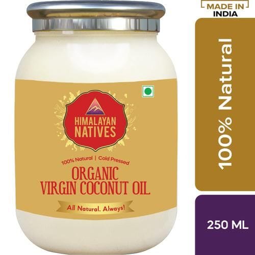 Himalayan Natives Virgin Coconut Oil, 100% Organic & Natural & Unrefined, 250 Ml