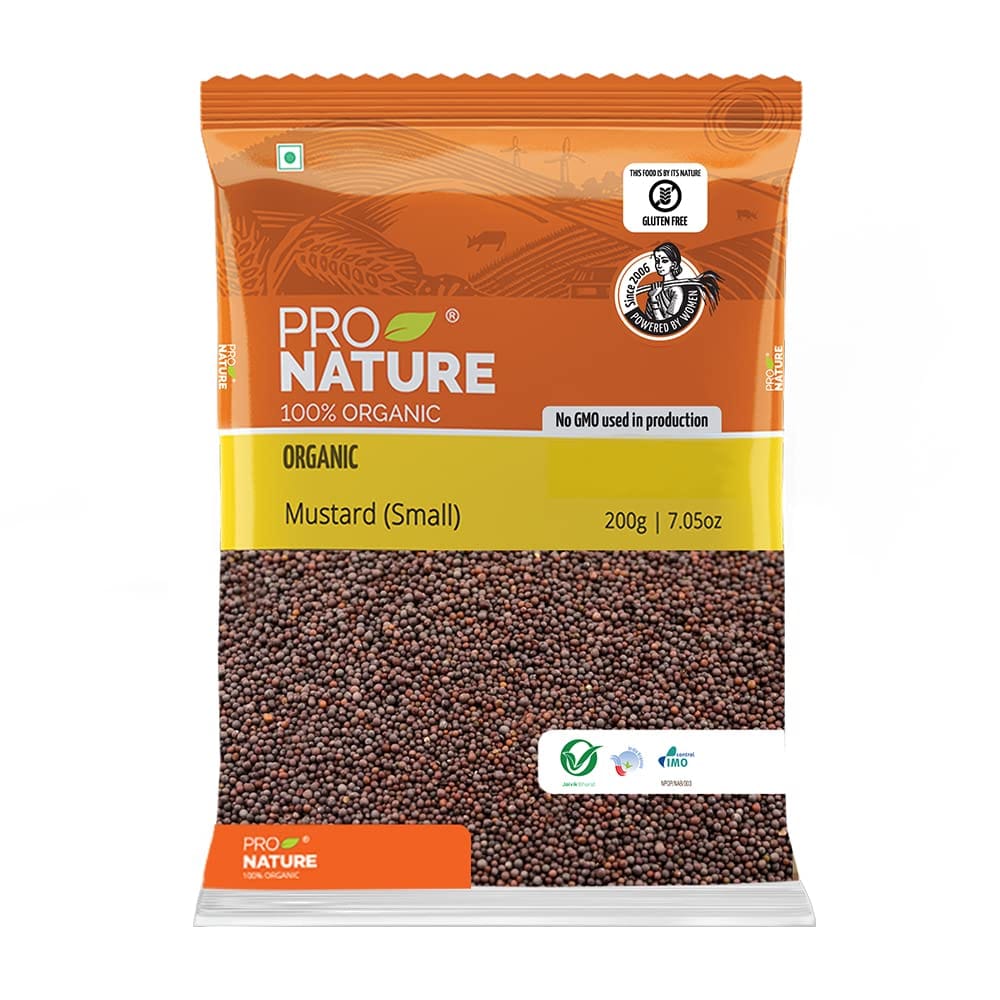 Pro Nature 100% Organic Mustard Seeds, 200G