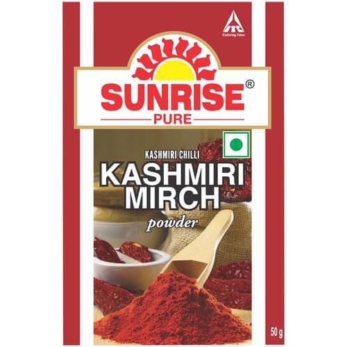 Sunrise Pure Kashmiri Chilli/Mirch Powder, 50 G Box