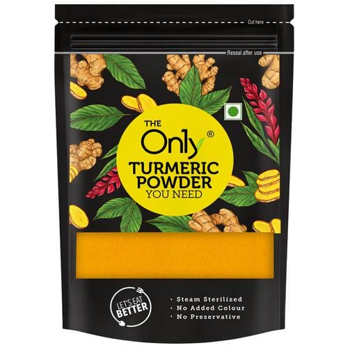 On1Y Turmeric Powder, Steam Sterilized, No Added Colour & Preservative, 200 G