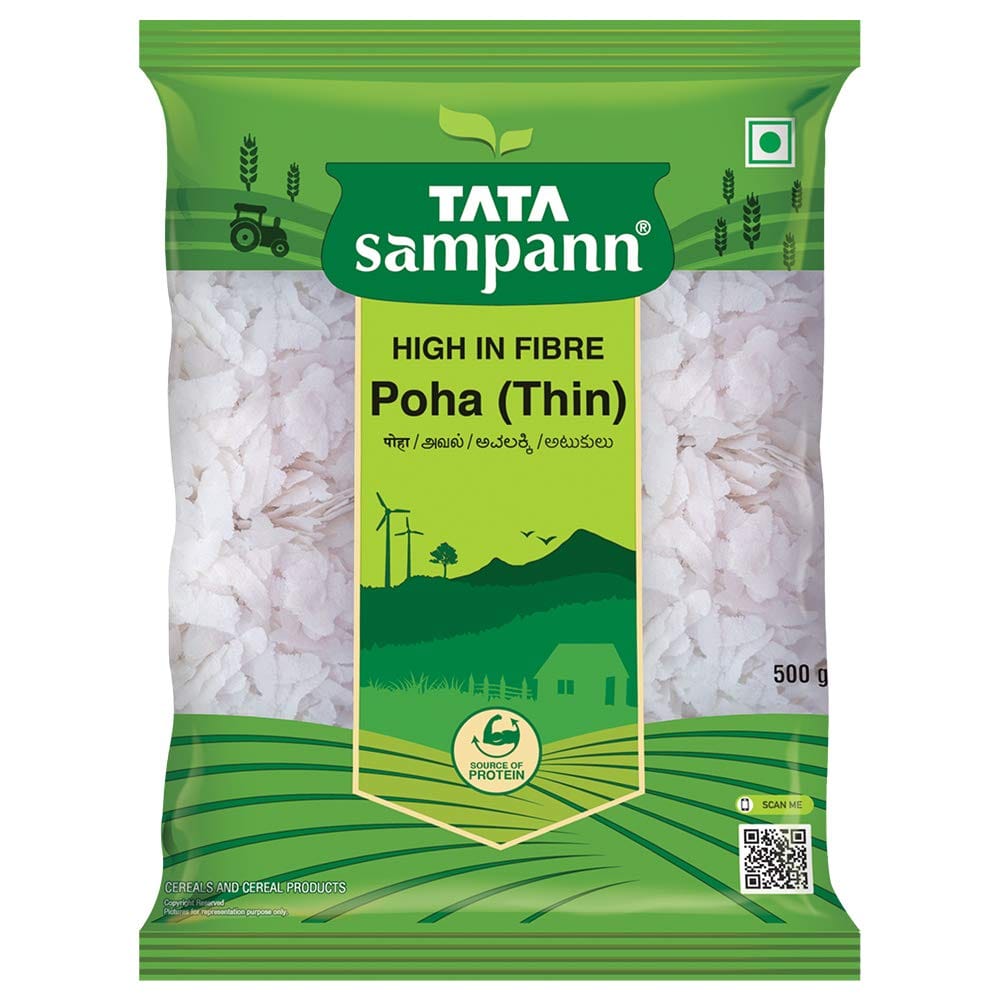 Tata Sampann White Thin Poha, 500G