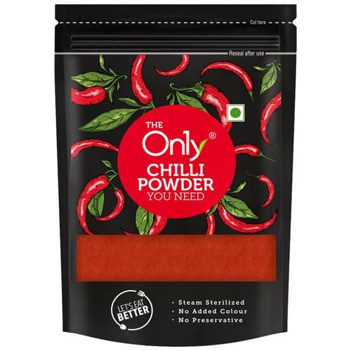 On1Y Chilli Powder, Steam Sterilized, No Added Colour & Preservative, 200 G