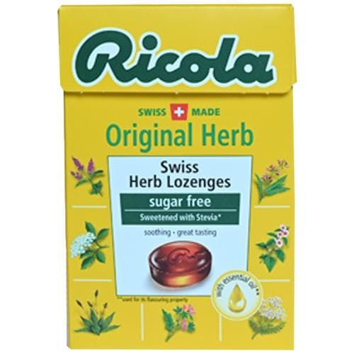 Ricola Swiss Herb Lozenges, Original Herb, Sugar, Free, Soothing, Great Taste, 45 G