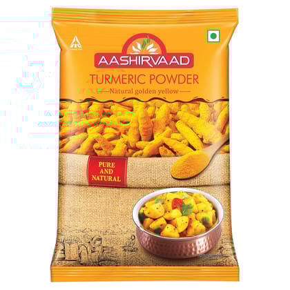 Aashirvaad Turmeric Powder, Natural Golden Turmeric Powder With No Added Flavours And Colours, 500G