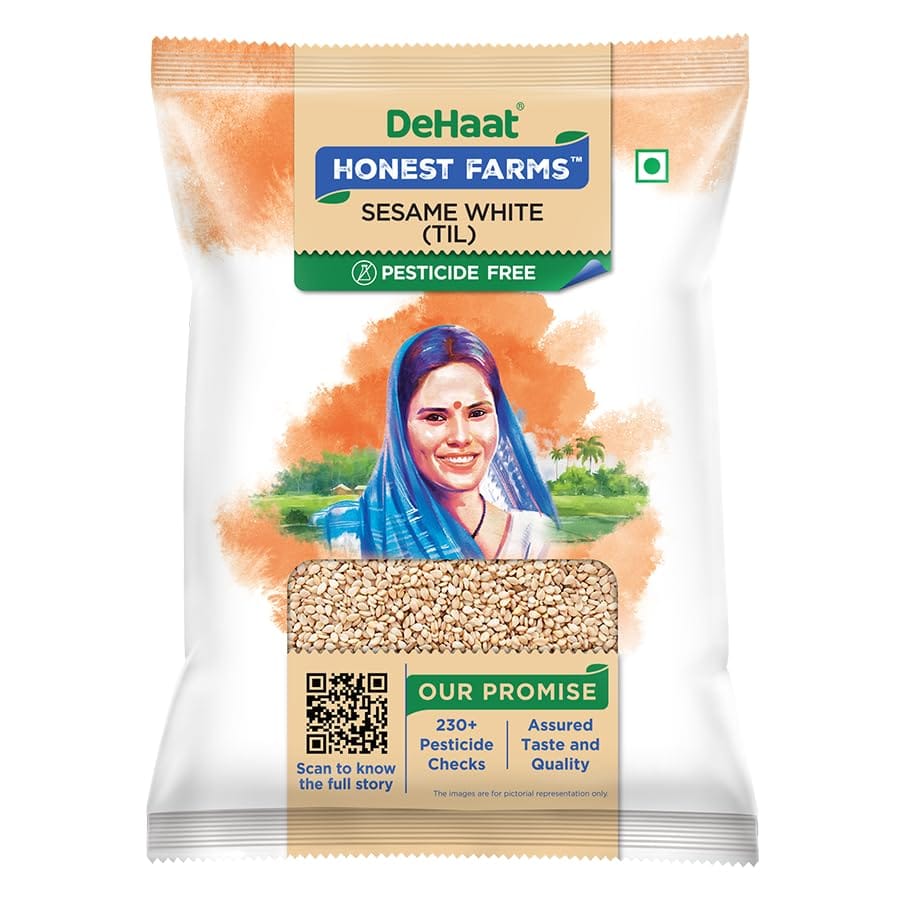 Dehaat Honest Farms Pesticide Free Dried Sesame White(Til), 200G