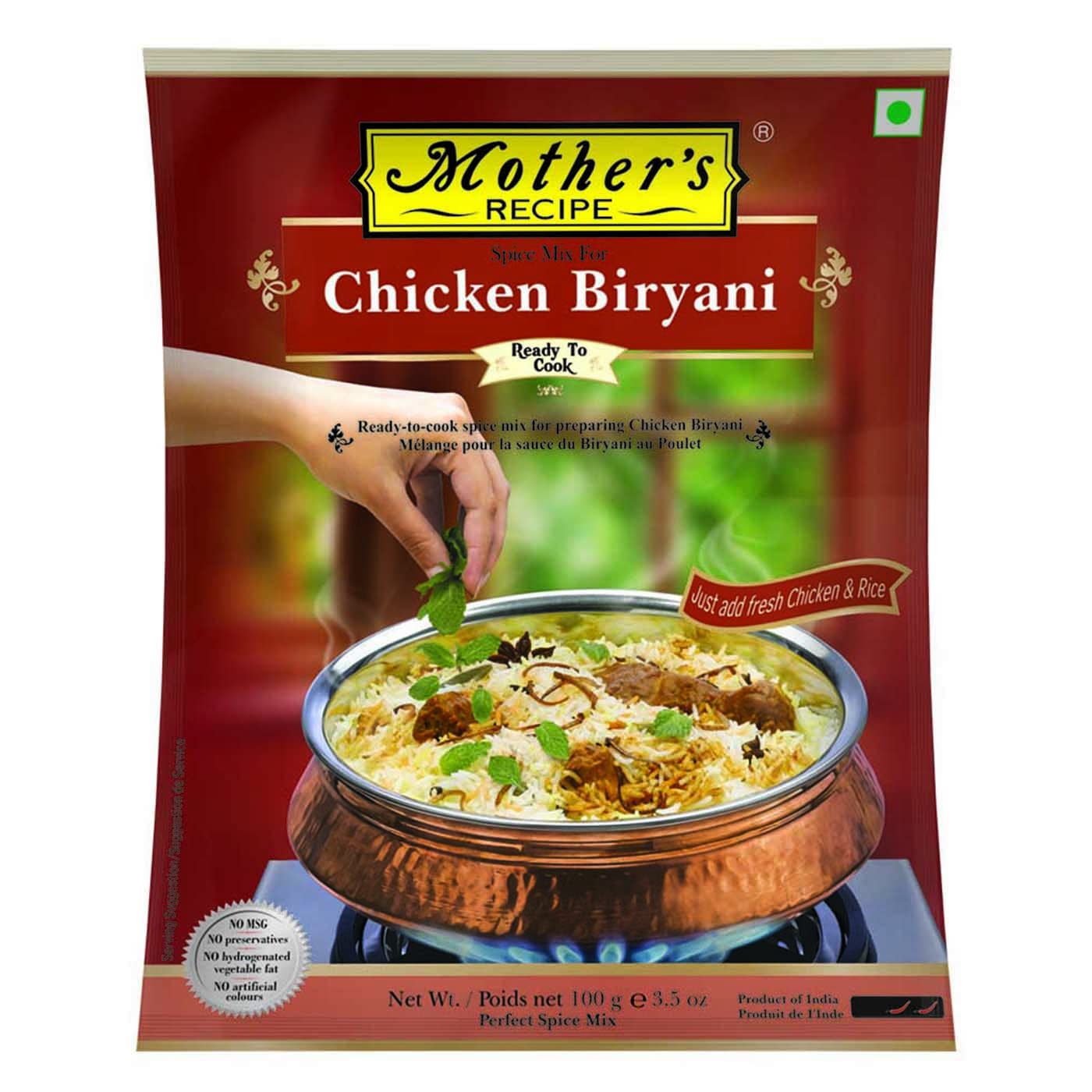 Mother's Recipe Chicken Biryani Mix Pouch, 100 G