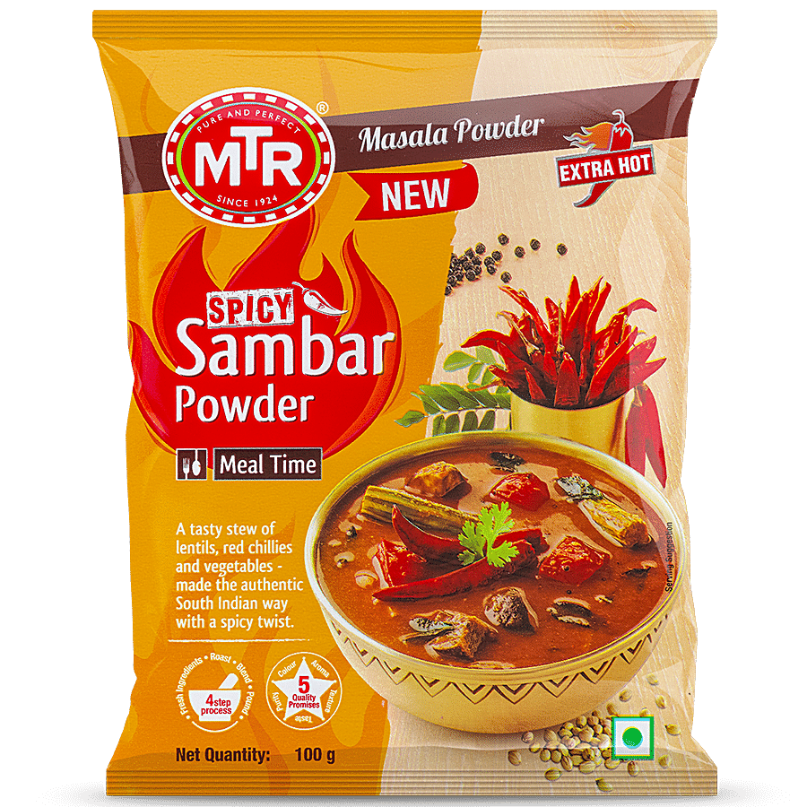 Mtr Masala, Spicy Sambar Powder, 100 G