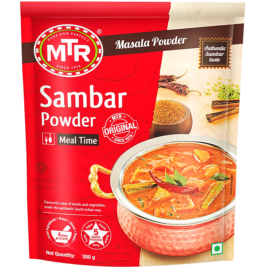 Mtr Masala, Sambar Powder, 200 G Pouch