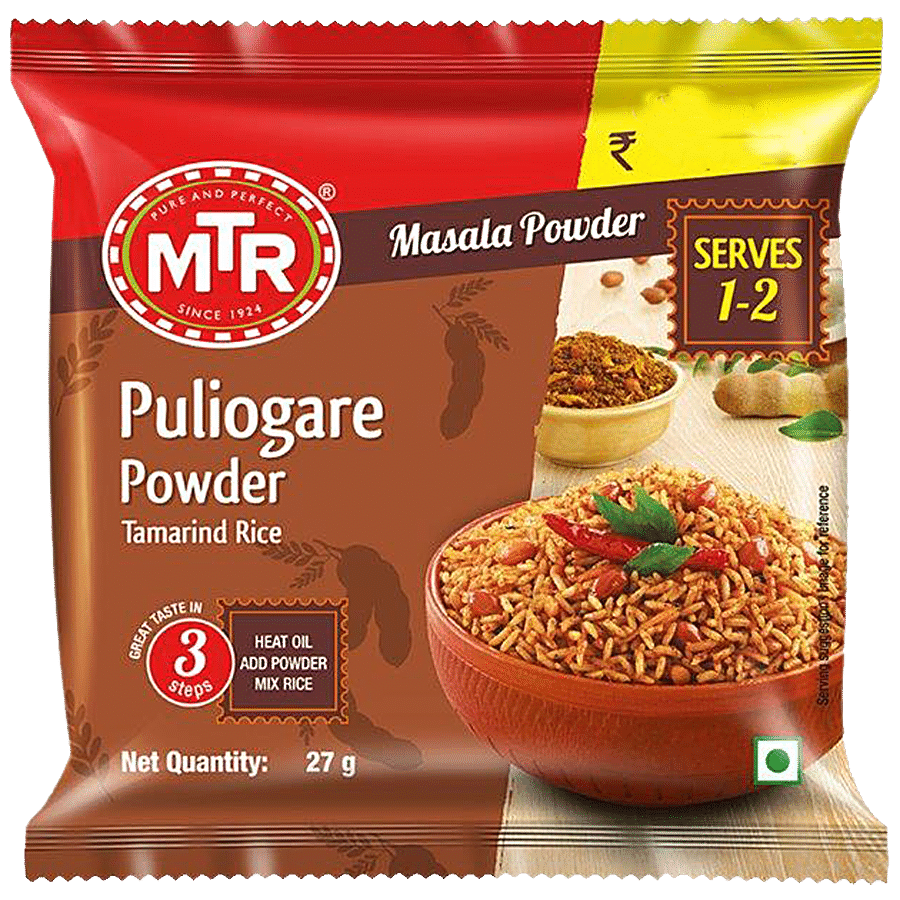 Mtr Masala, Puliogare Powder, 27 G Pouch