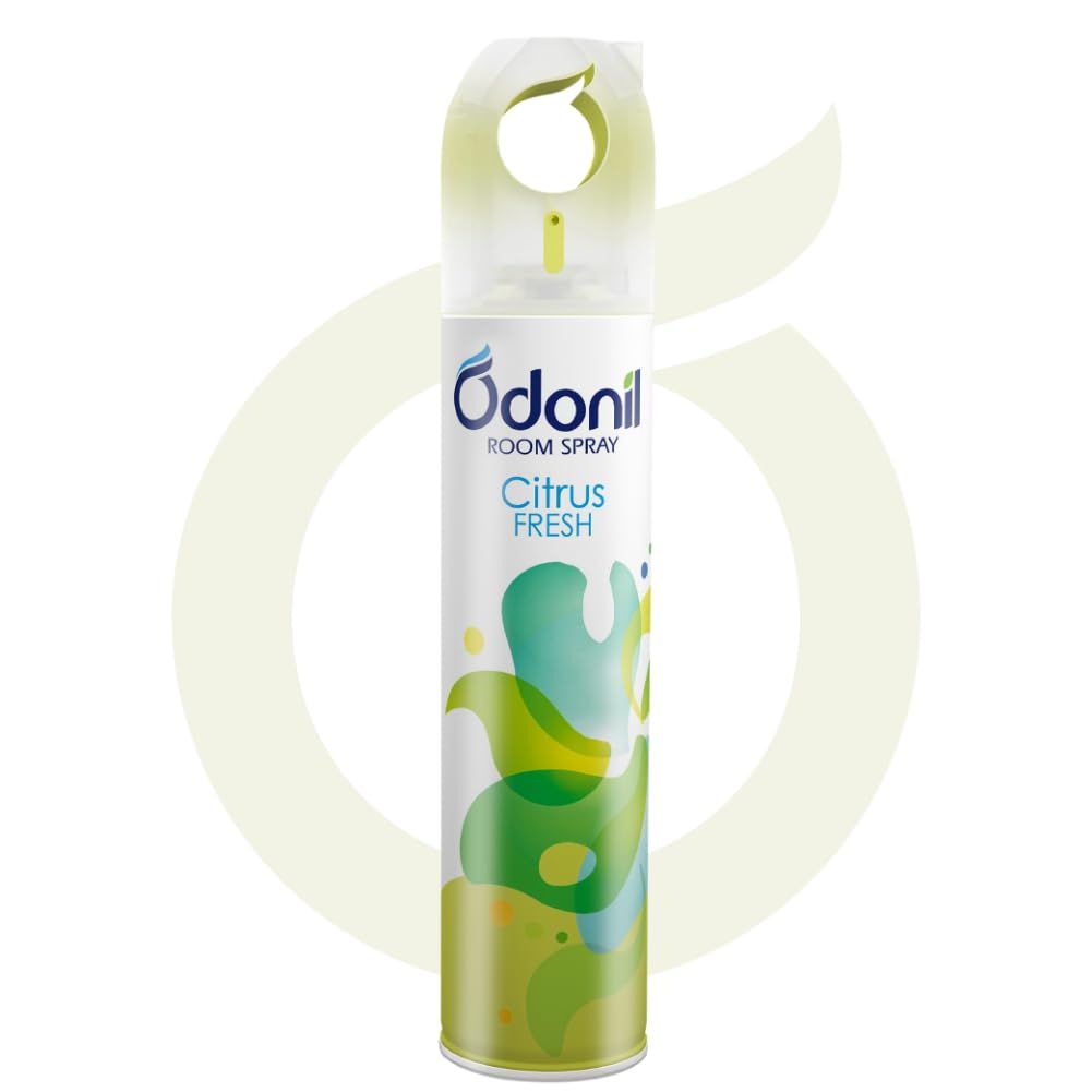 Odonil Room Air Freshner Spray, Citrus Fresh, 220 Ml, Nature Inspired Fragrance For Home & Office, Long Lasting Fragrance