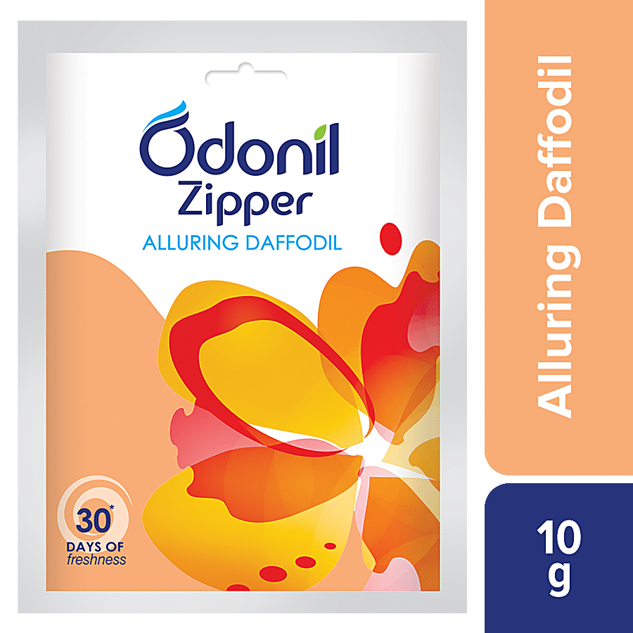 Odonil Zipper Air Freshener, Alluring Daffodil, 10 G