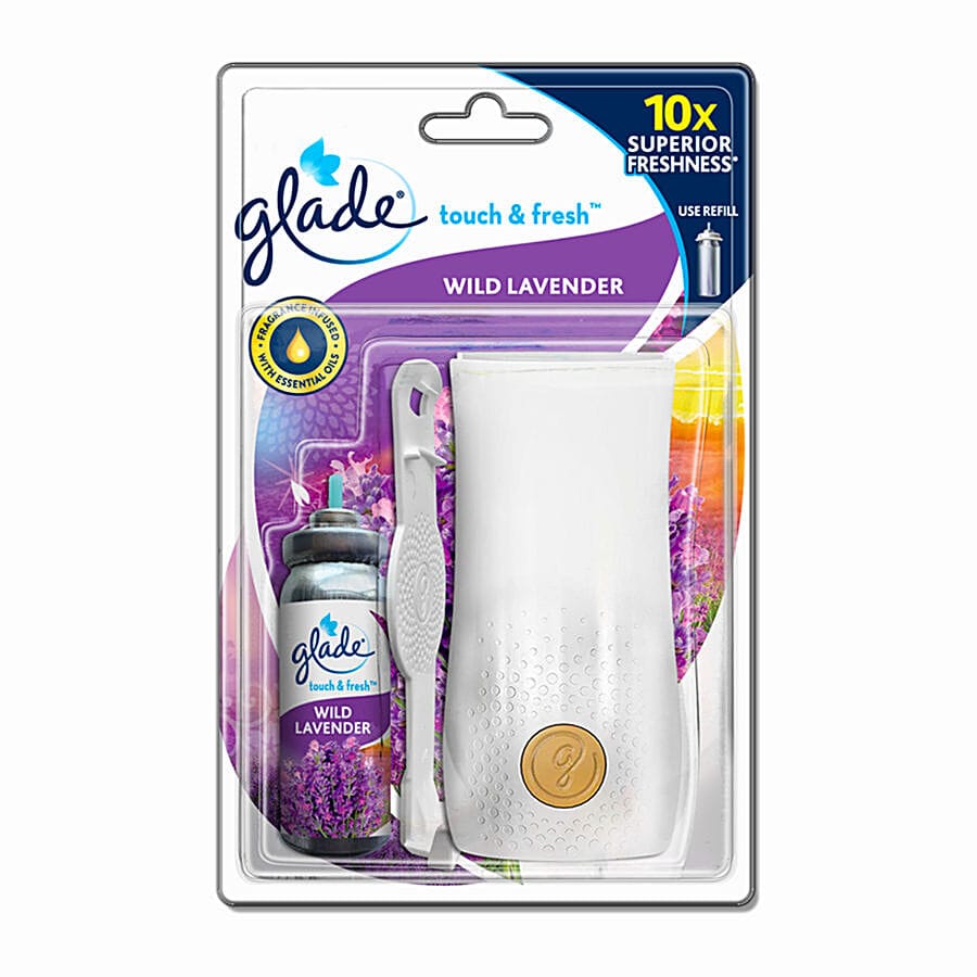 Glade Touch & Fresh Aerosol Air Freshener, Wall Mount, Wild Lavender, 12 Ml (Dispenser + Refill)
