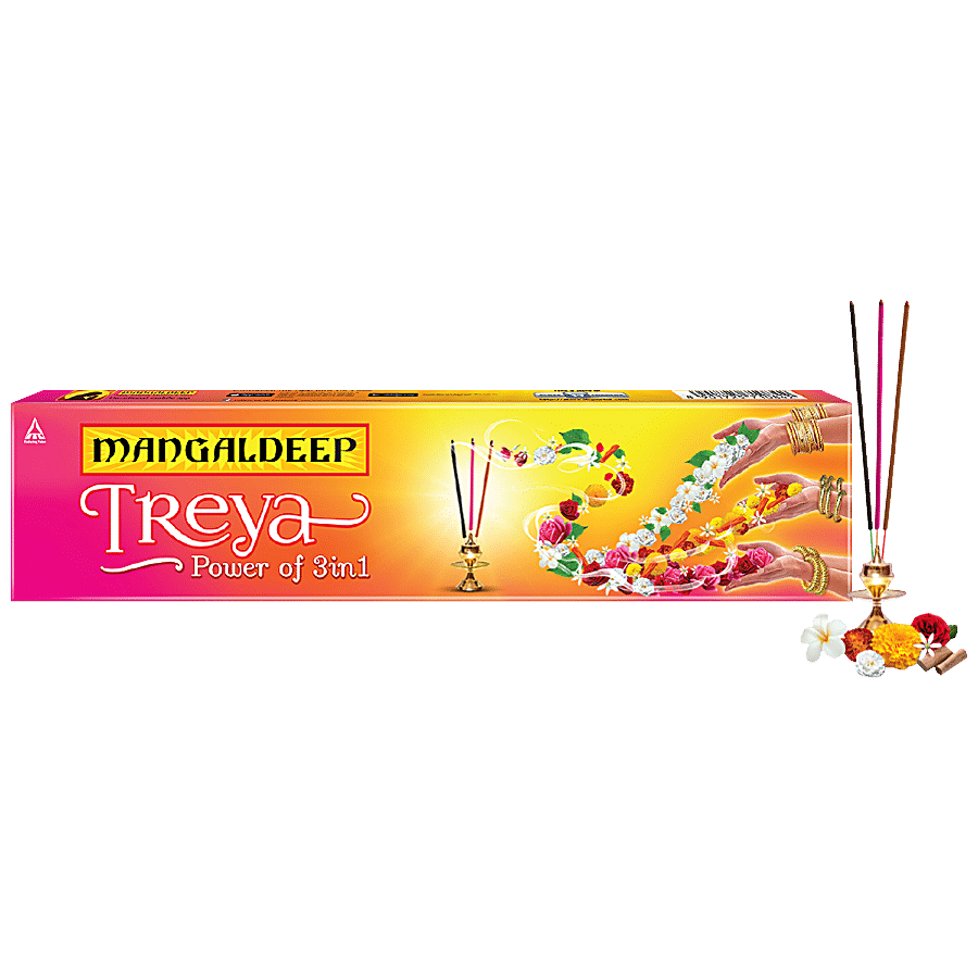 Mangaldeep Treya 3In1 Agarbatti, 72