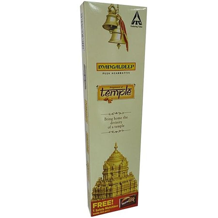 Mangaldeep Puja Agarbatti, Fragrance Of Temple, 85 Pcs Carton