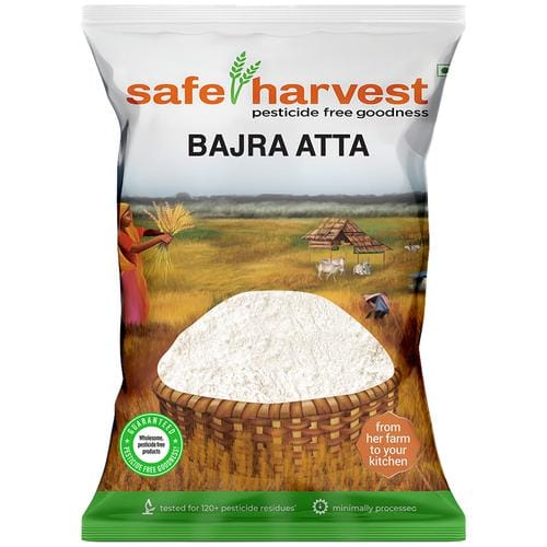Safe Harvest Bajra Atta, Pesticide Free, 500 G