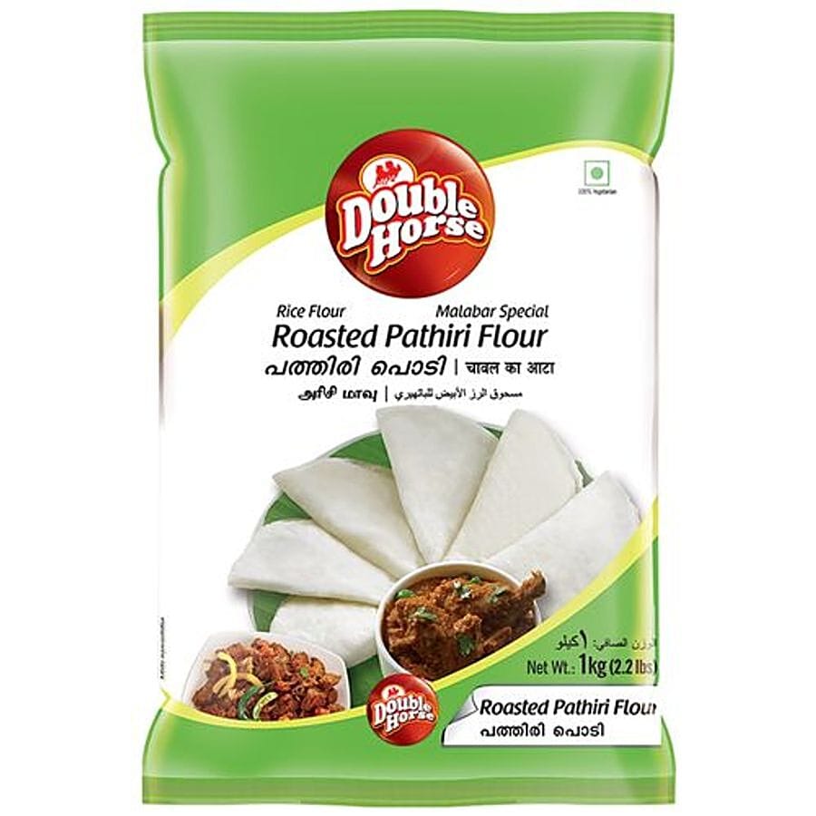 Double Horse Flour, Pathiri Rice, 1000 G Pouch