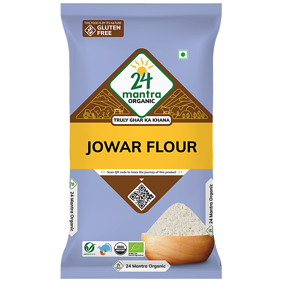 24 Mantra Organic Jowar Flour/Sorghum Flour/Jonna, 500 G (Pack Of 1)
