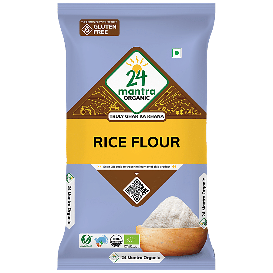 24 Mantra Organic Flour, Rice, 500G Pouch