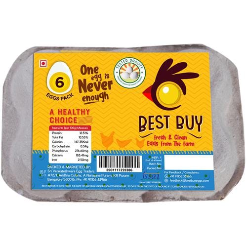 Best Buy White Eggs Wholesome, Rich In Protein, Vitamins & Amino Acids, 6 Pcs