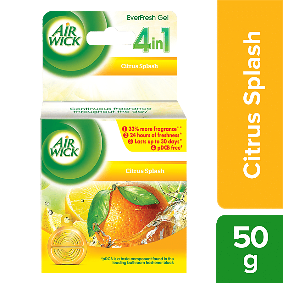 Air Wick Everfresh Gel Bathroom Air Freshener, Citrus Splash, 50 G