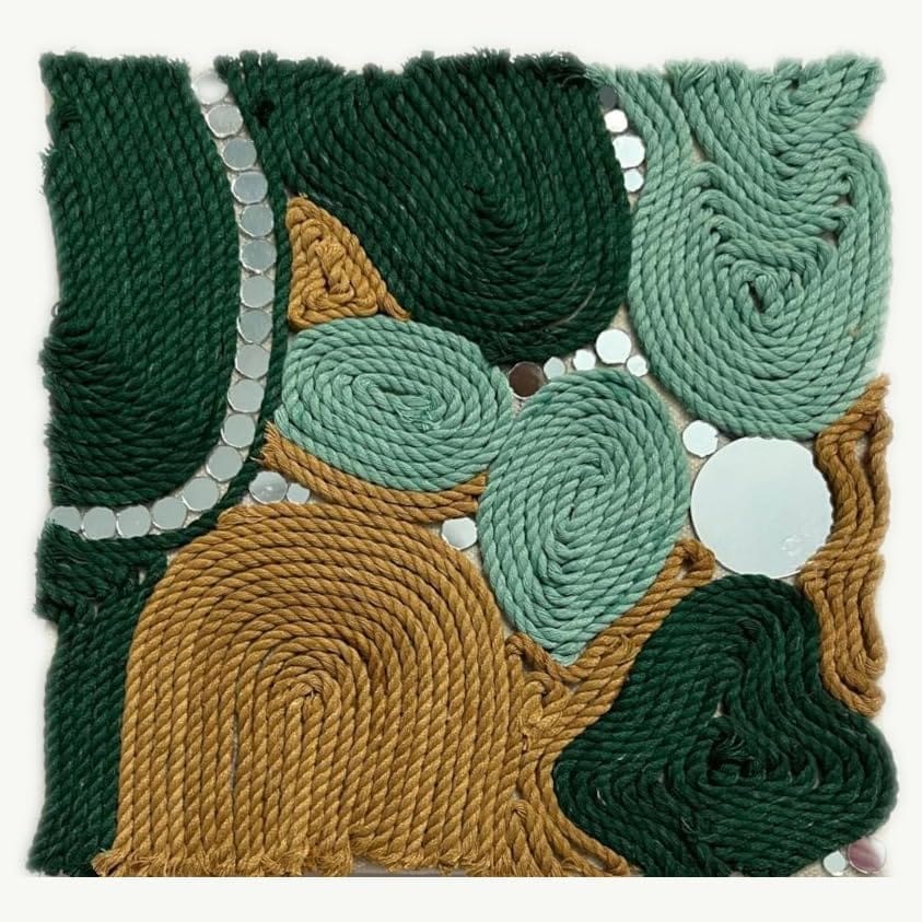 The brown box-Boho home decor,Macrame wall decor on Canvas,handmade Aesthetic wall decor,unique Bohemian wall decor,Abstract wall art gift