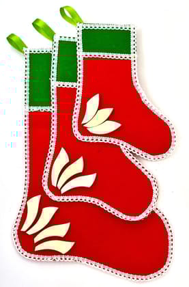 The Brown Box-Set of 3 Christmas Stockings/Socks,Christmas Decoration Item,Christmas Ornaments,Christmas Gift Stuffers