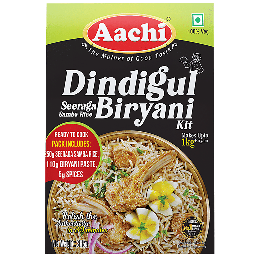 Aachi Dindigul Seeraga Samba Rice Biryani Kit, 365 G