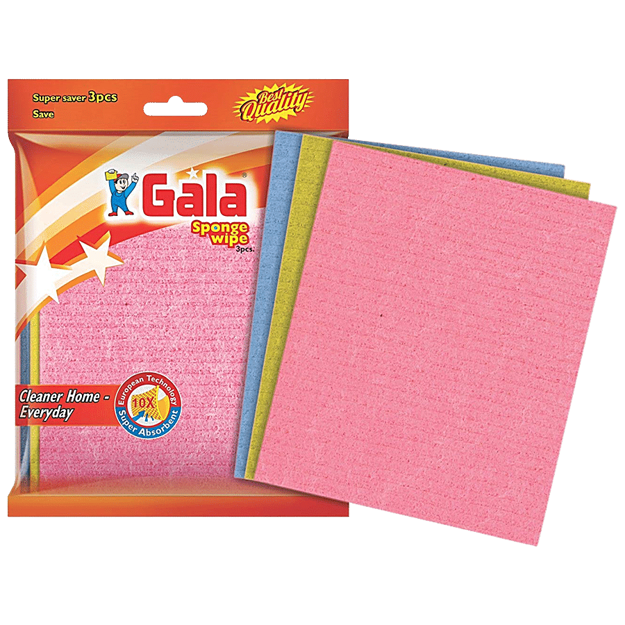 Gala Sponge Wipe, 3 Pcs
