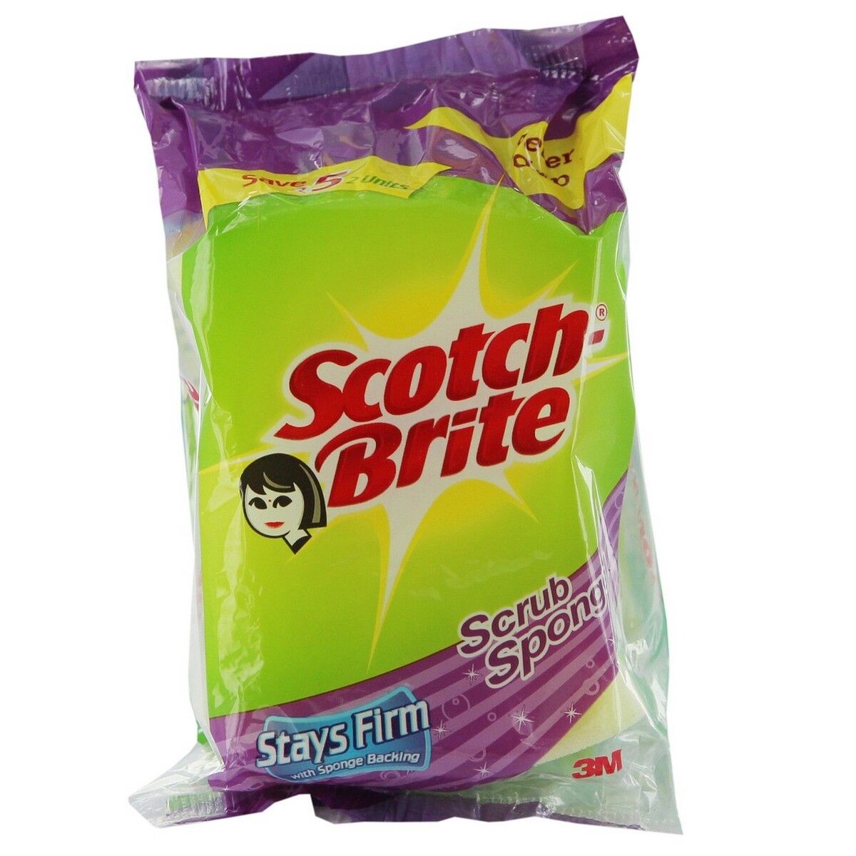 Scotch-Brite Scrub Sponge 10 X 6 Cm 2 Units