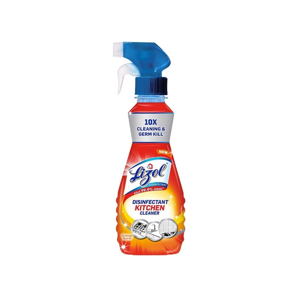 Lizol Kitchen Cleaner Spray, Suitable For All Kitchen Surfaces, Gas Stove, Countertop, Tiles, Chimney And Sink, Kills 99.9% Germs, 250 Ml