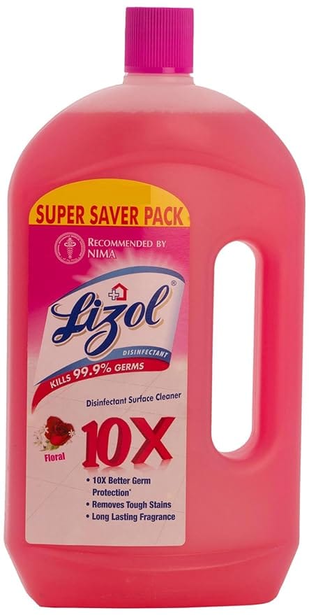 Lizol Disinfectant Surface & Floor Cleaner Combo Floral, 975 Ml + Lavender, 975 Ml