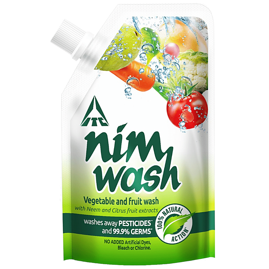 Nimwash Vegetable & Fruit Wash, 100% Natural Action, Washes Pesticide & Germs, 150 Ml
