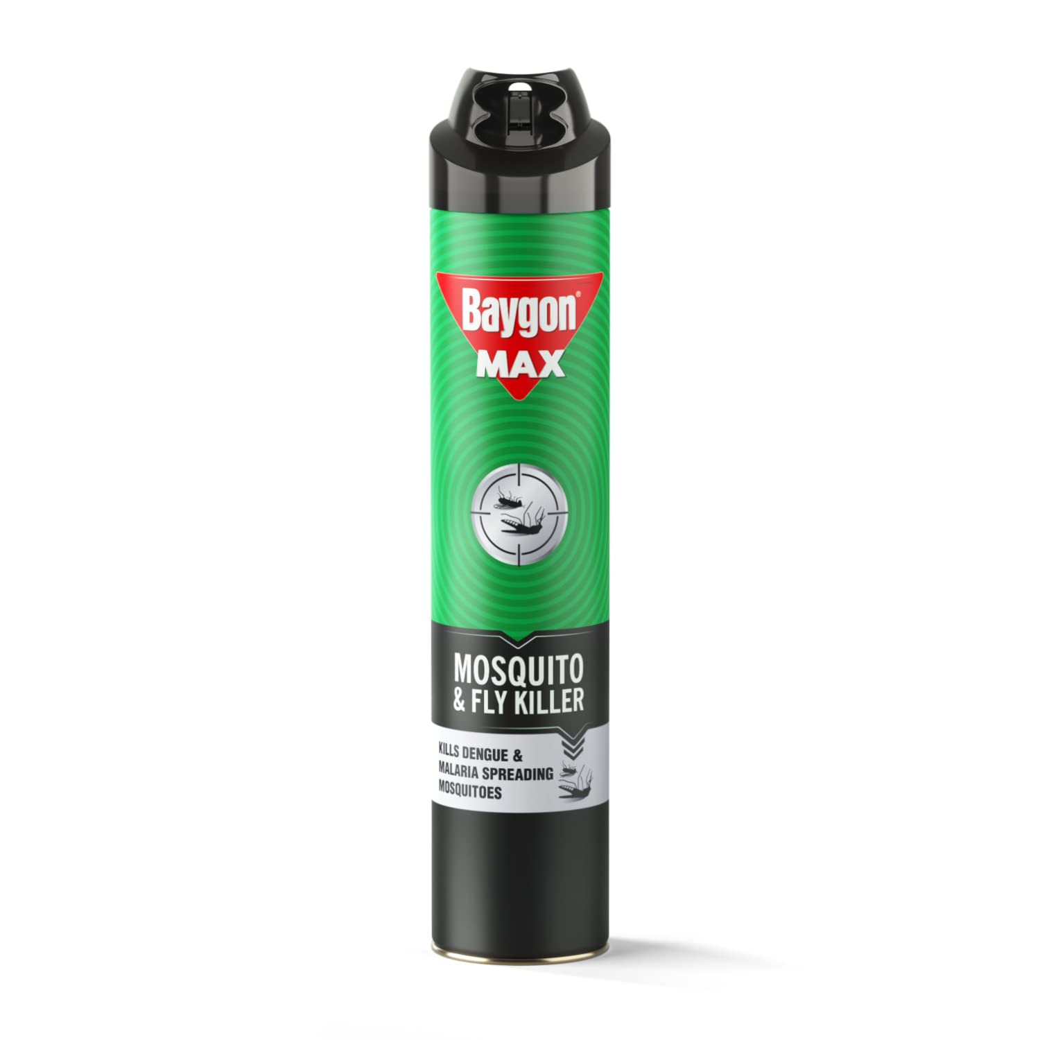 Baygon Max Mosquito And Fly Killer Spray With Double Nozzle Technology For 30% Wider Coverage, 625 Ml