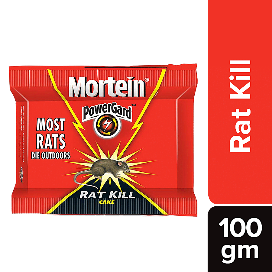 Mortein Powergard Rat Kill Cake, Kills Rats Outdoors, 25 G (Pack Of 4)
