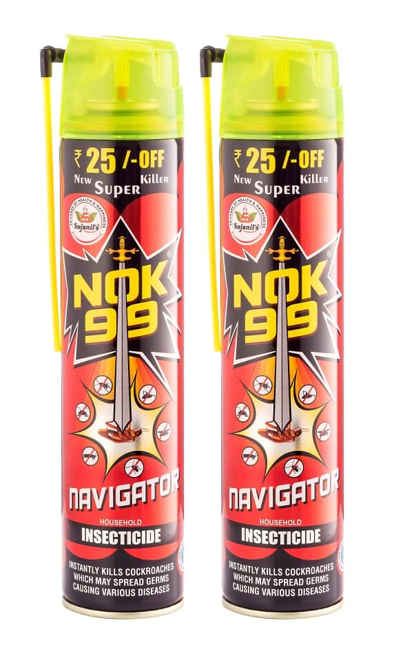 Nok-99 Navigator, Multipurpose Insect Killer Aerosol Instantly Kills Cockroaches Mosquitoes, 320 Ml (Pack Of 2)