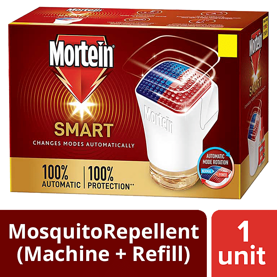 Mortein Smart Mosquito Repellent, Combo Pack, 2 Pcs (Machine + 1 Refill X 45Ml)
